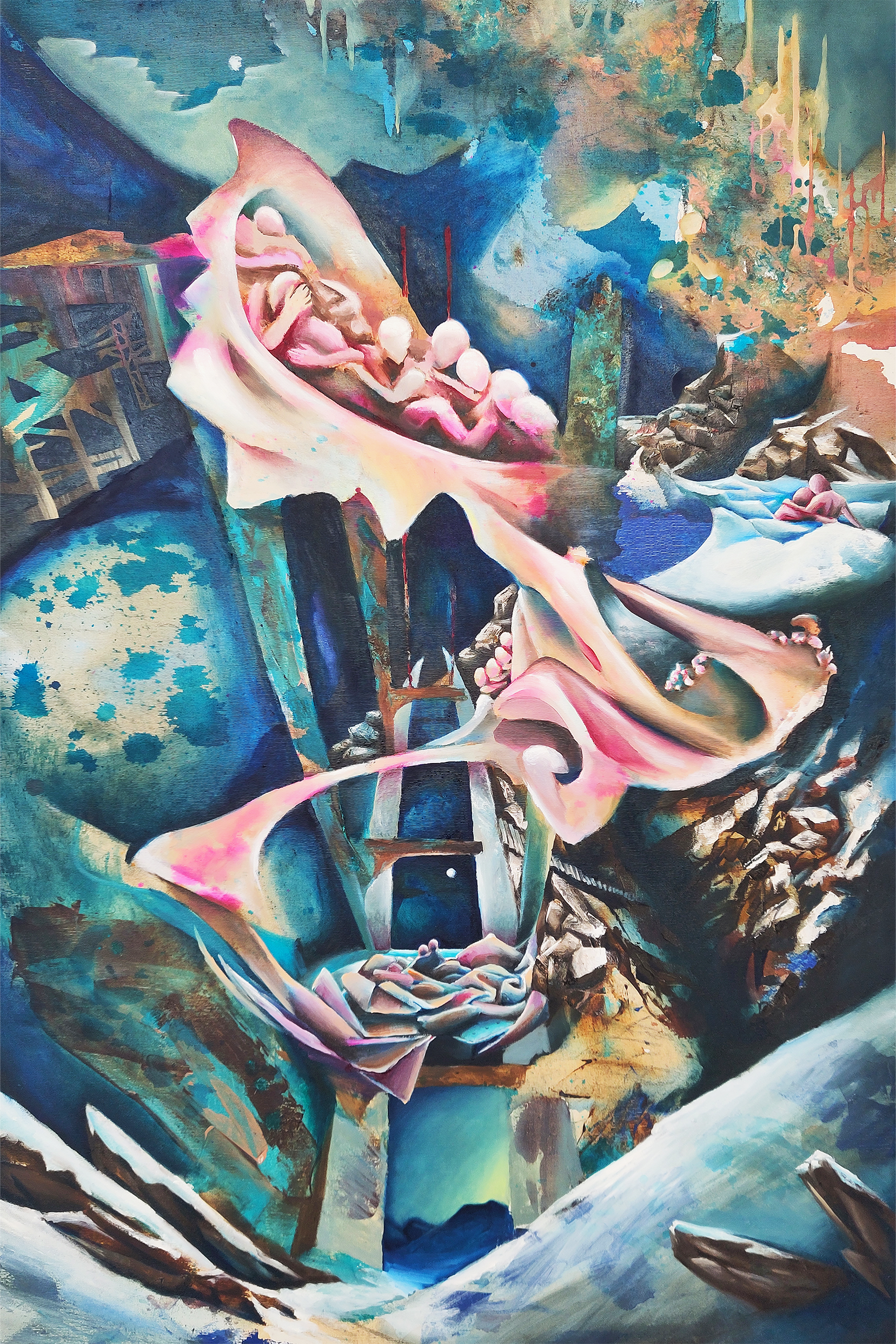 zusammen zu frieren komprimiert