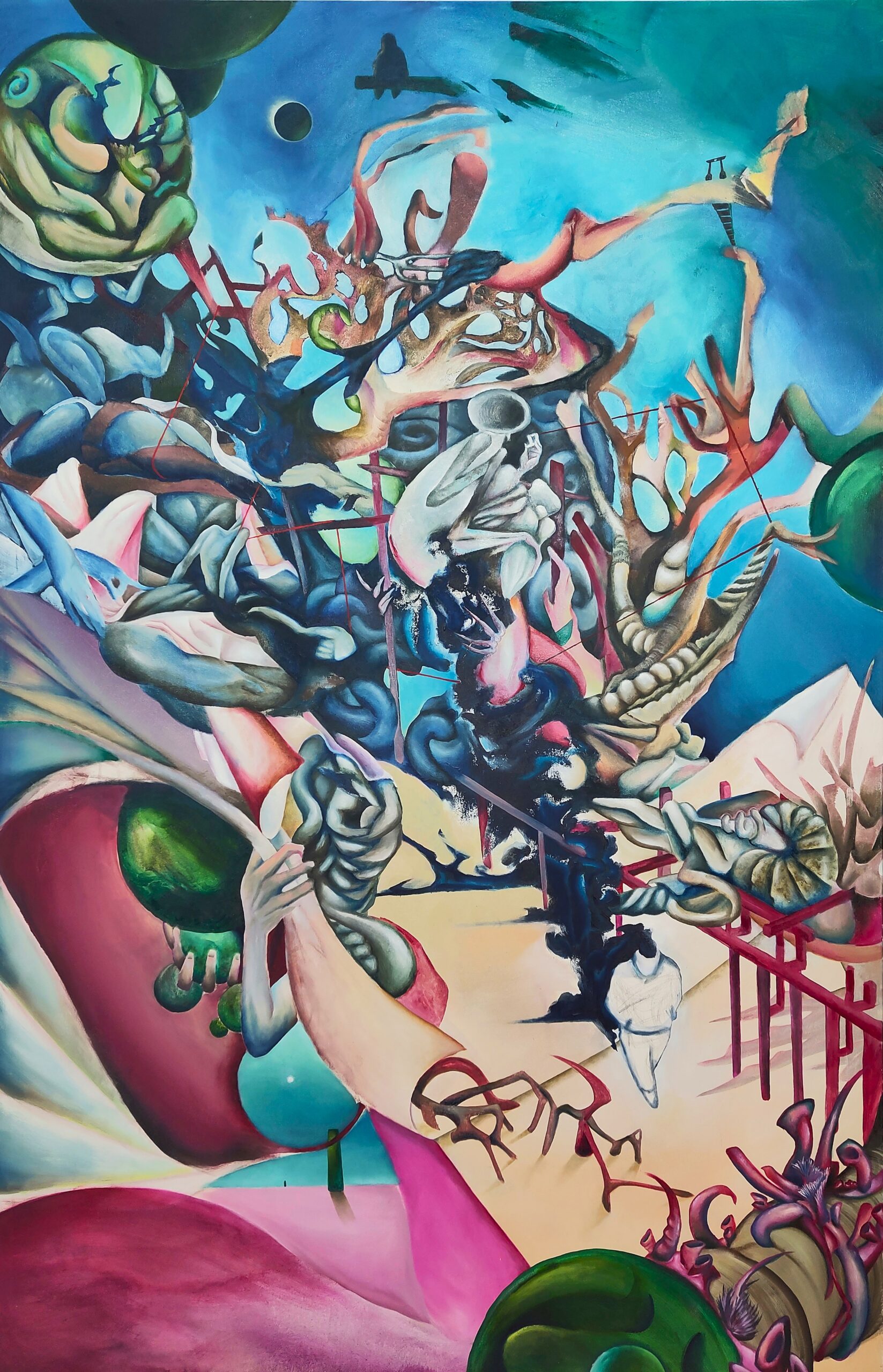 hungergeist, 200x130, Öl & acryl auf leinwand